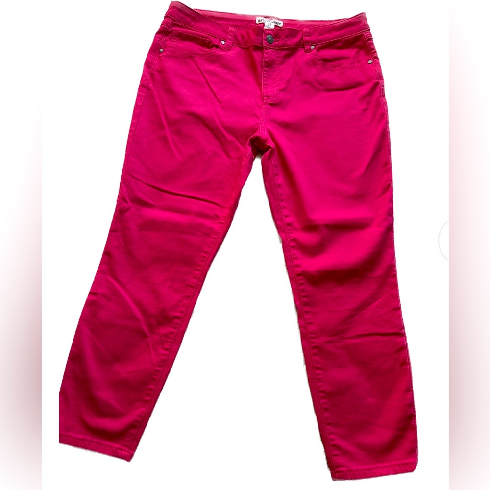 Artisan NY Mid-Rise Skinny Jeans - hot pink - size 14